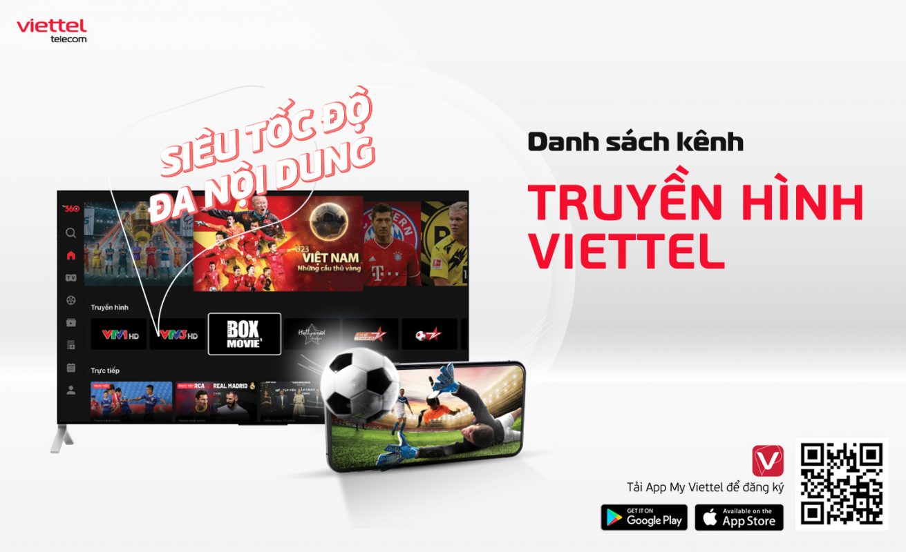 danh sách kênh truyền hình viettel tv